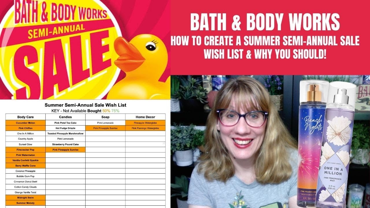 Bath & Body Works How To Create A Summer Semi-Annual Sale Wish List & Why You Should!