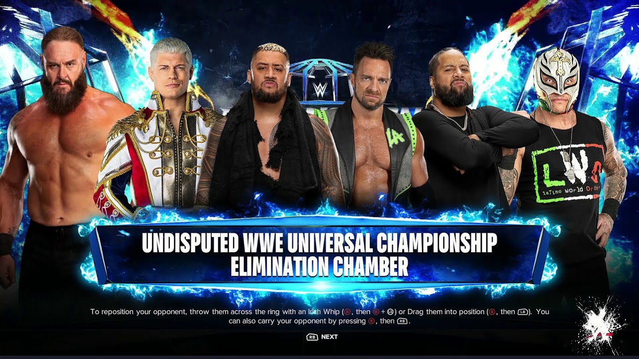 WWE 2K24 FULL MATCH — Elimination Chamber Match — Матч за титул абсолютного чемпиона Вселенной WWE