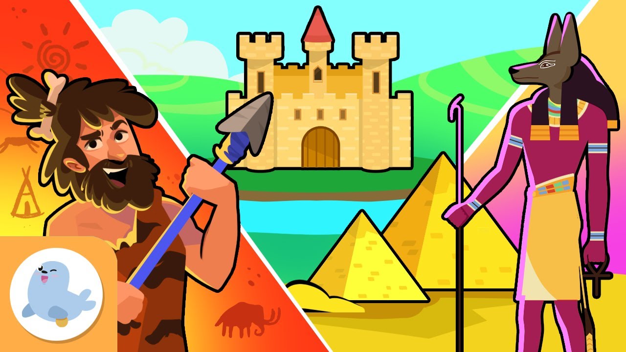 HISTORY for Kids! 🏰 Prehistory, Middle Ages, and Ancient Egypt 🏺14 Min. Compilation 🔥