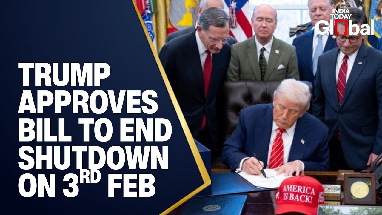 LIVE: President Trump Signs Landmark Bill Ending Shutdown On 3rd February