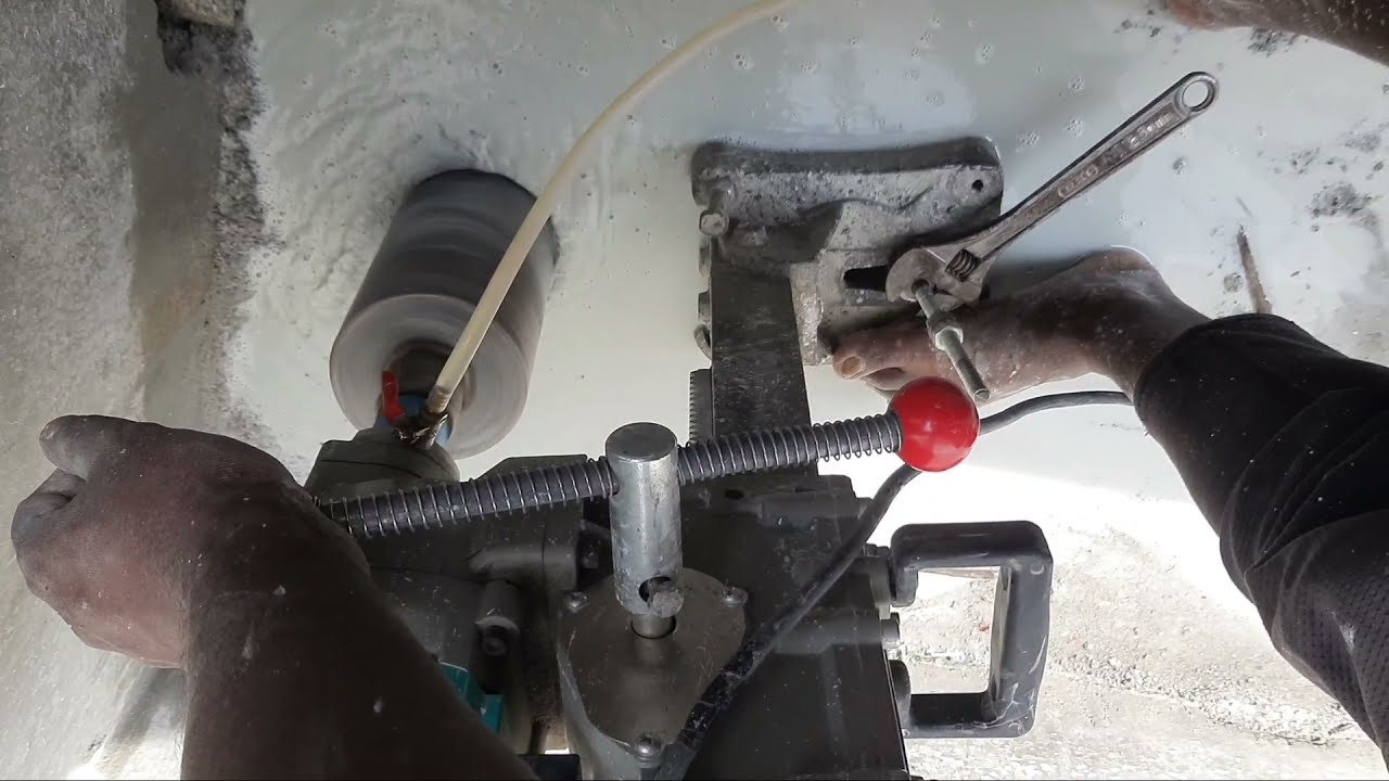 HOW TO use DCA DD 120 diamond coring tool for wet drilling into concrete ponaa pothu