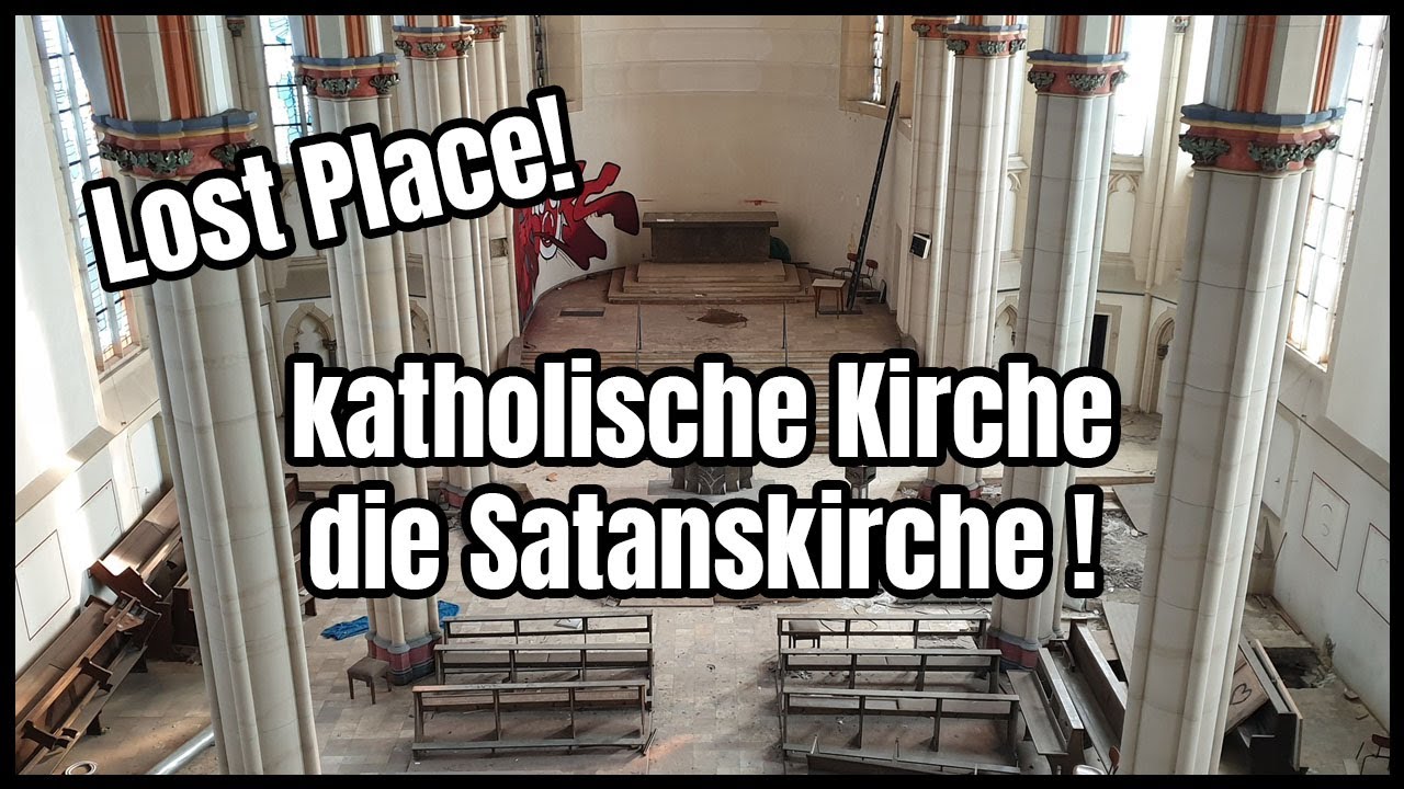 Lost Place katholische Kirche: Satanskirche mit Teufel am Altar L0017