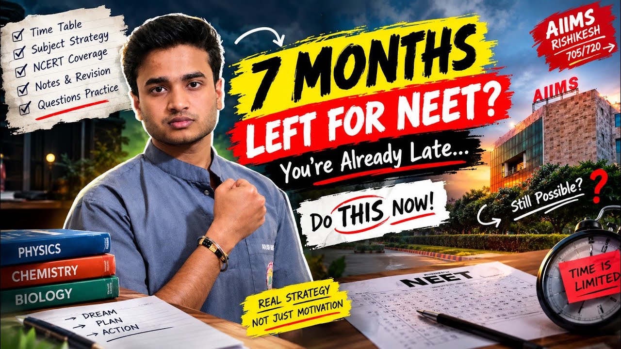 🥇 7 MONTHS LEFT for NEET? You&rsquo;re Already Late 😱📈 (Do THIS NOW) #neet #neet2027 #neetstrategy 