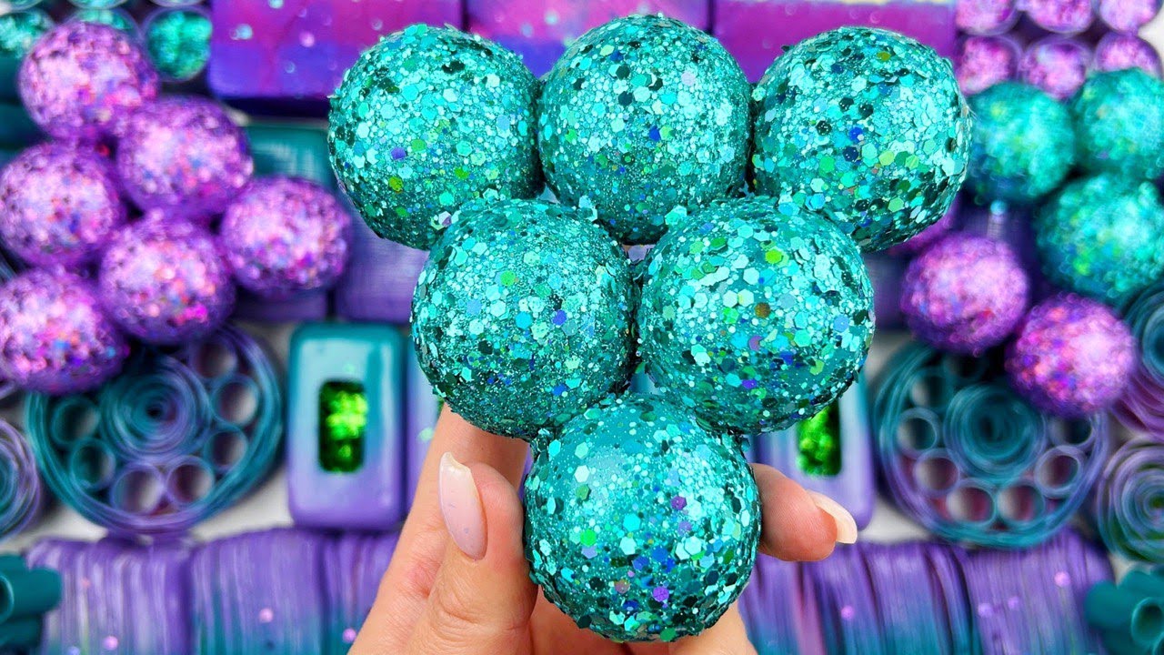 Relaxing ASMR Soap Art: Crushing Colorful Soap, Cutting cubes, and Creating with Glitter and Foam!