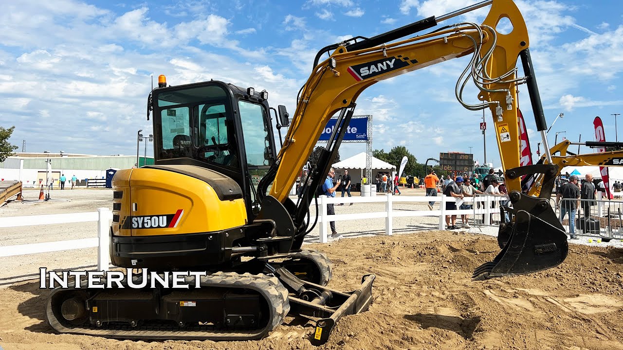 SANY SY50U Excavator Demonstration at 2023 Utility Expo