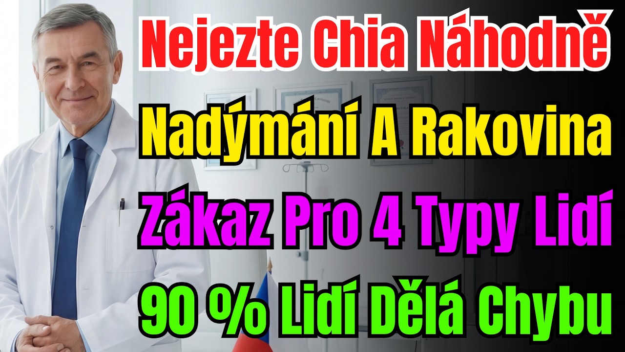 Chia Semínka Mohou Ucpat Střeva! Lékař Varuje: 90 % Lidí Je Jí Špatně. Hrozí Pohotovost, Ne Zdraví.