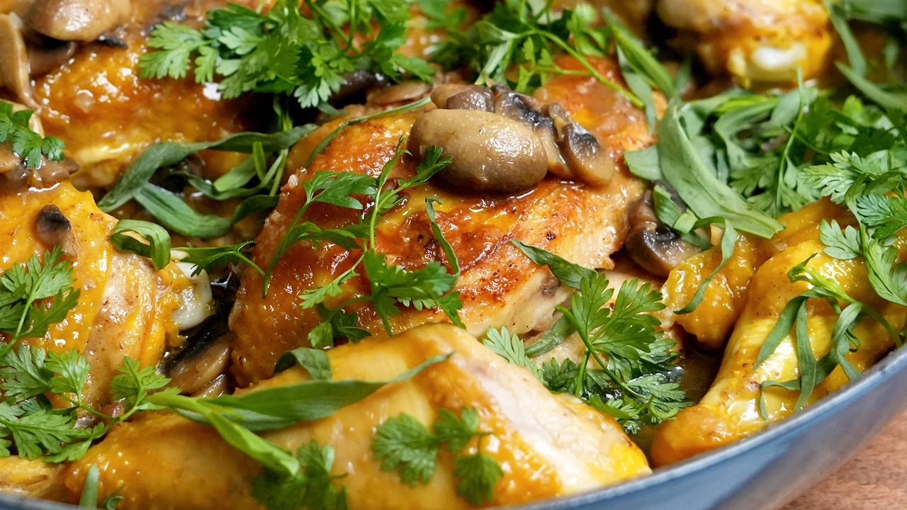 Chicken Chasseur – French Hunter’s Chicken Recipe from Larousse