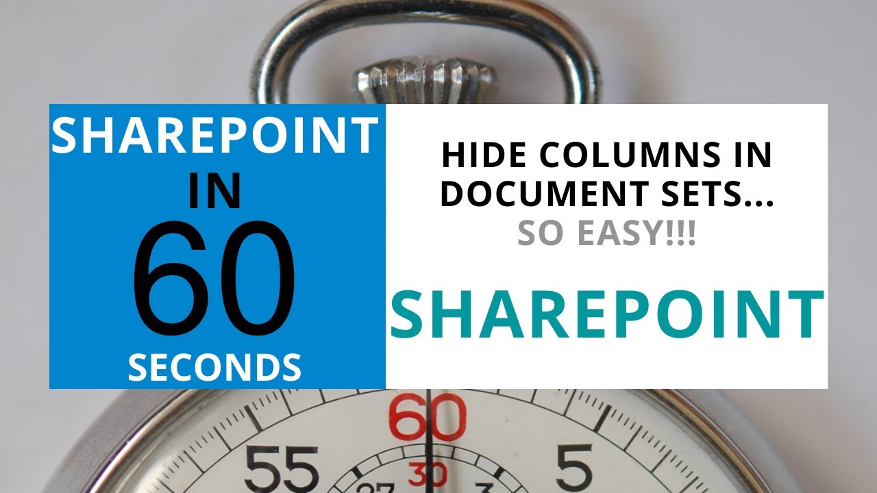 SharePoint - How To Hide Columns In Document Sets