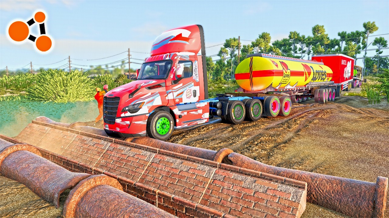 Trucks VS Road Challenge #52 🚚 BeamNG.drive | Beamng Crashes TV
