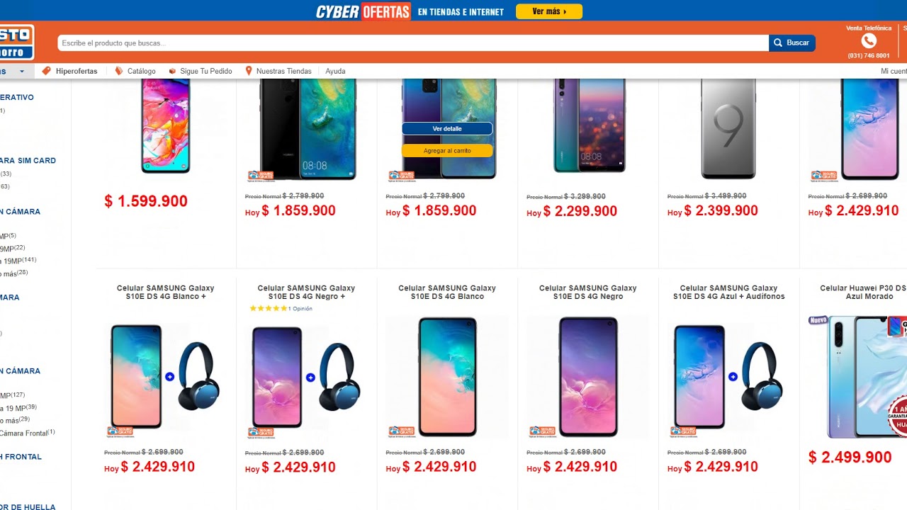 Celulares Alkosto Junio 2019 (Colombia)