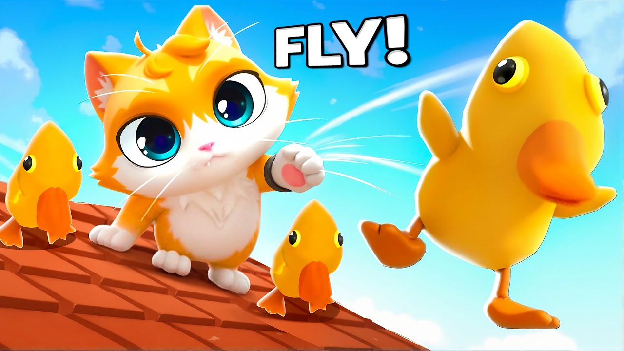 Teaching The Ducky Freinds To FLY! - I Am Cat VR