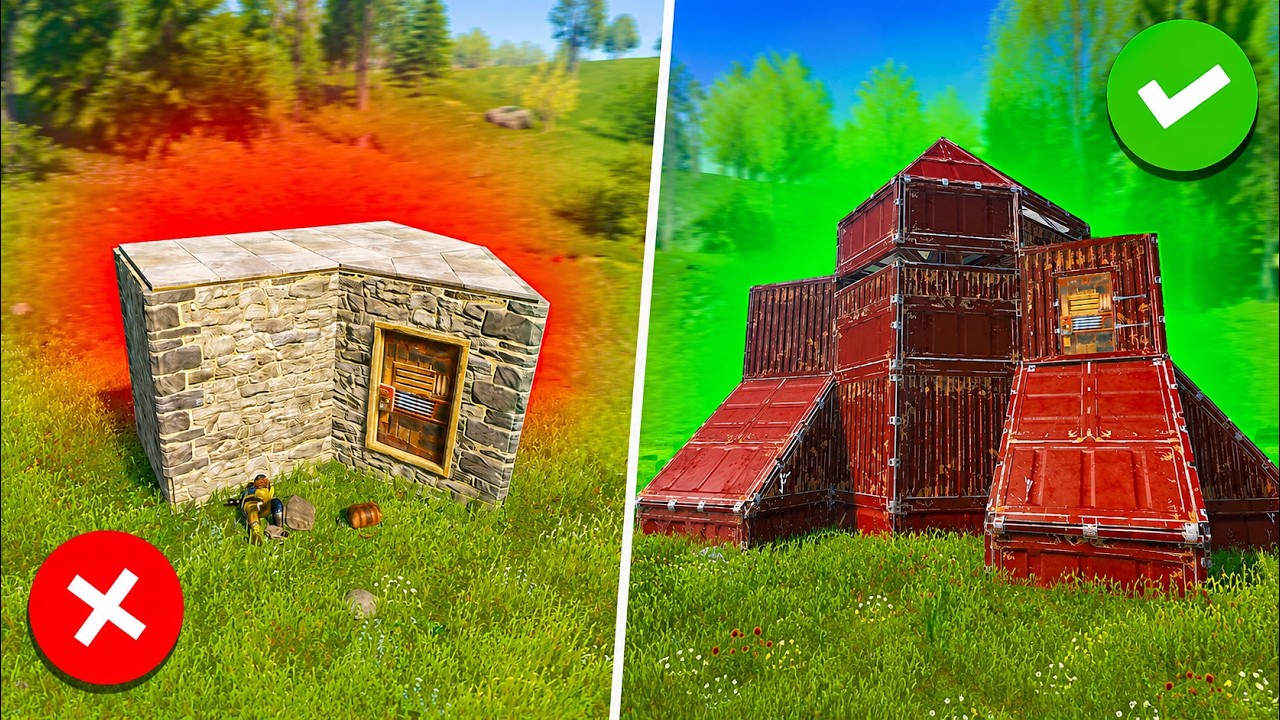 САМЫЙ ЛЕГКИЙ ДОМ ДЛЯ СОЛО НОВИЧКА С ПРОСТЫМ БУНКЕРОМ В RUST / РАСТ
