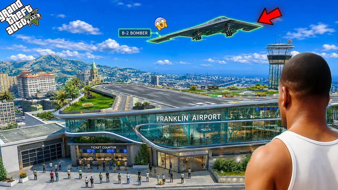 Franklin & Shinchan Starting New Emergency Airport Saved From Army Weapon In GTA 5! #gta5