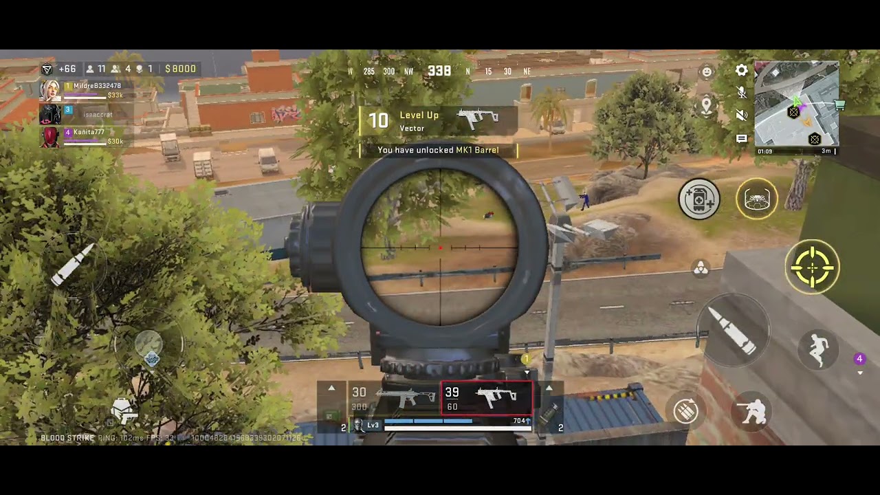 Playing blood strike 