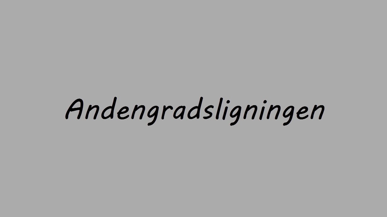 Andengradsligningen - Det letteste bevis!