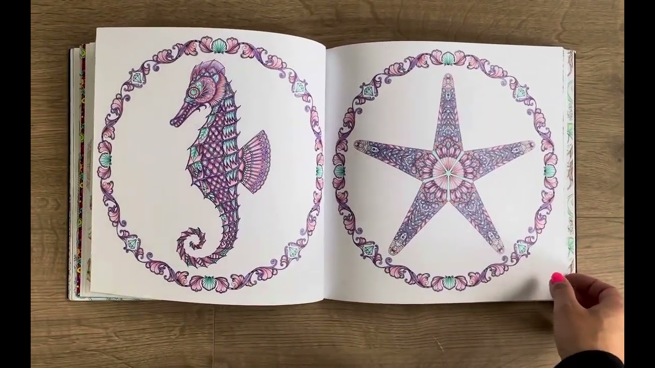 Completed coloringbook - Lost Ocean by Johanna Basford.