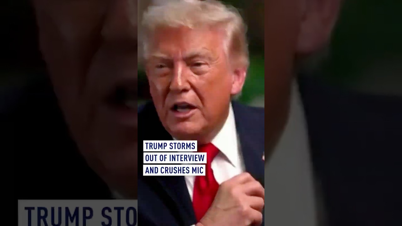Trump storms out of interview and crushes mic
