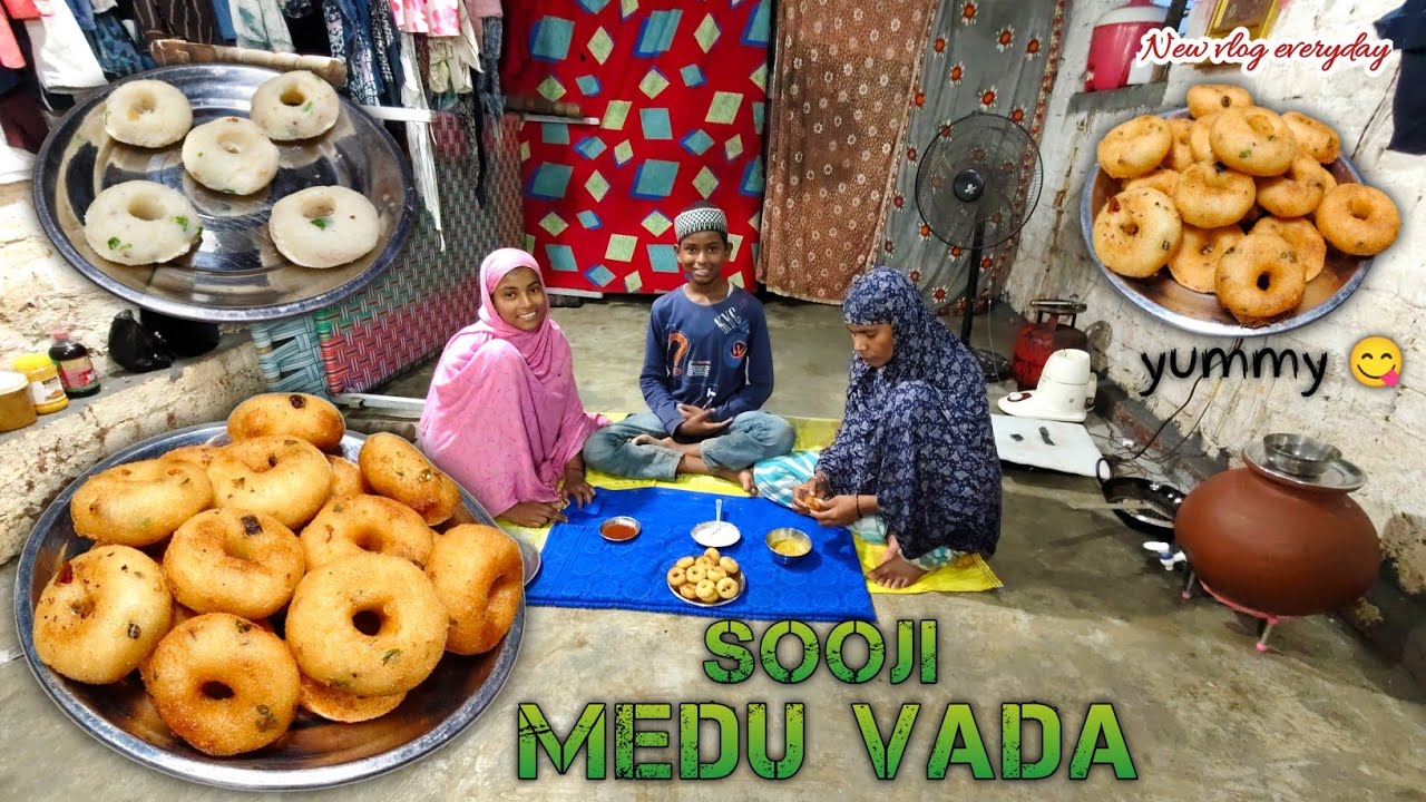 Sooji medu vada || Ammi ne Bana ke khilaya || homemade medu vada
