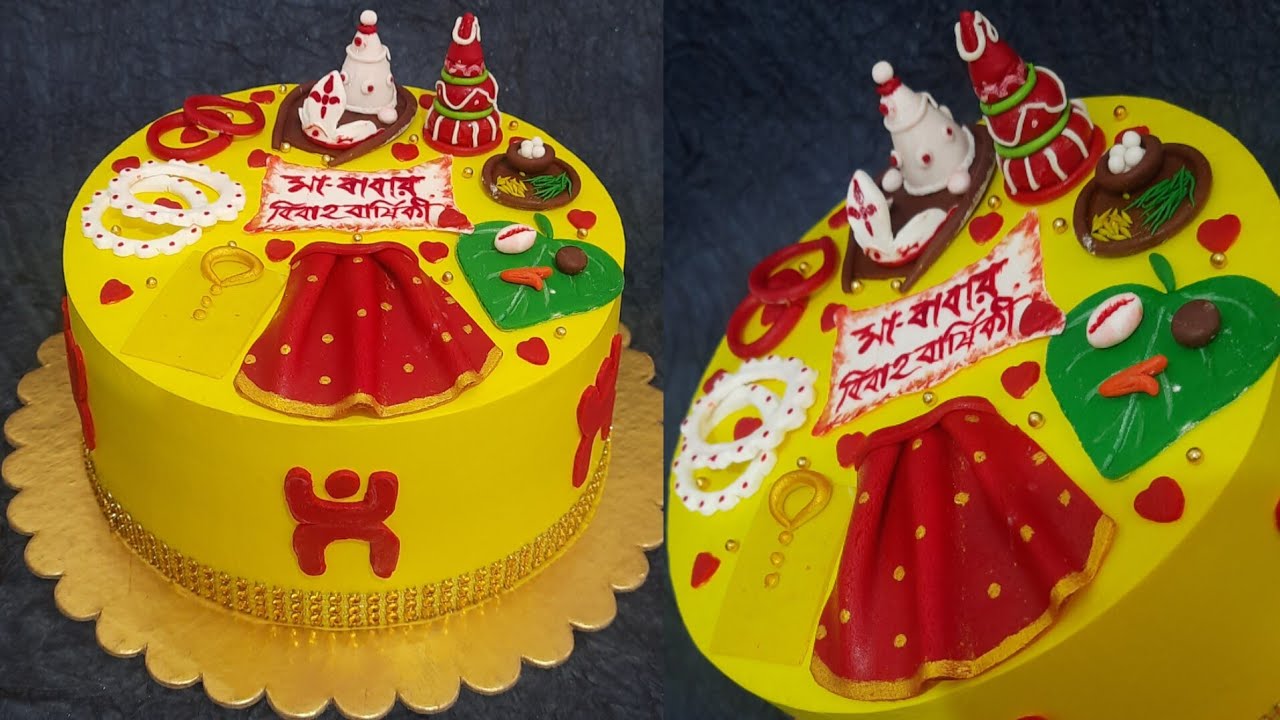 Anniversary/Wedding Cake | Bengali Anniversary Cake | Theme Cake |@TheCreamyTale23
