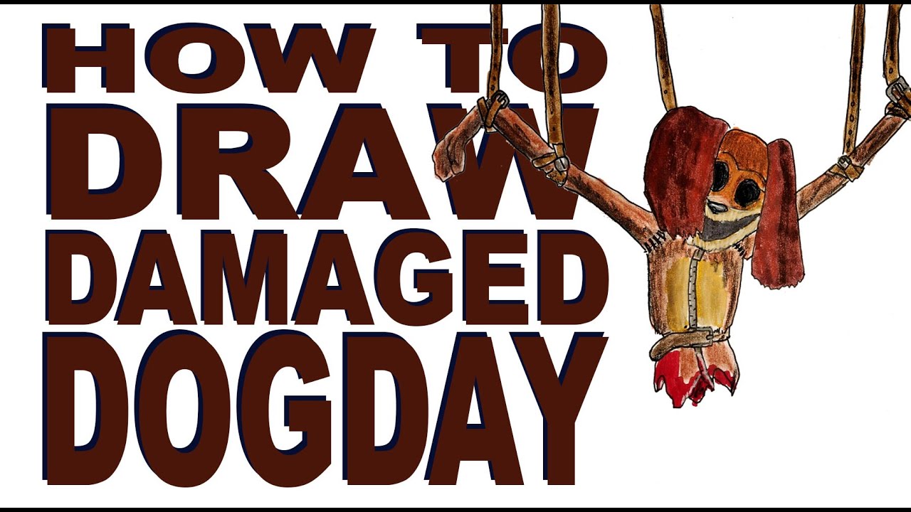 How to draw Damaged DogDay (Poppy Playtime III)
