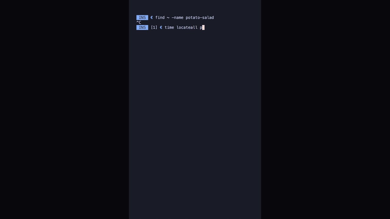Search files fast with a custom 