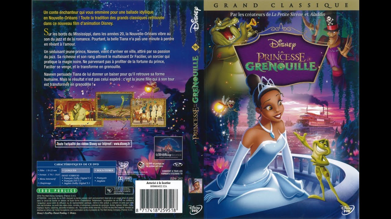 Debut et Fin de Dsiney's La Princesse et la Grenouille (Disney's Fastoche)(film 2010)(DVD FR)