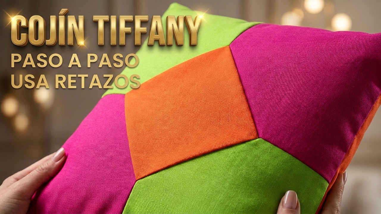 💚🧡Cojín Tiffany. Usa retazos y confecciona este bello Cojín💚🧡 RETALES-RETAZOS