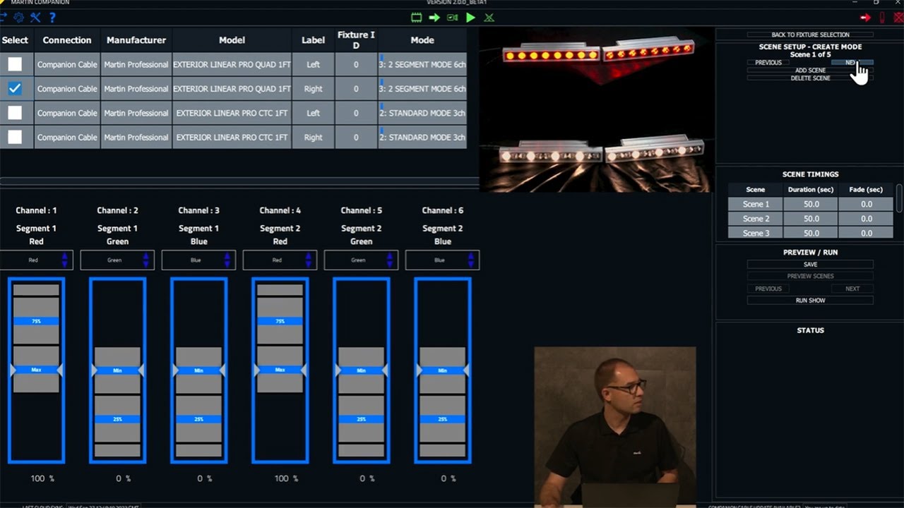 Martin Companion Desktop | Lighting Fixture Management System