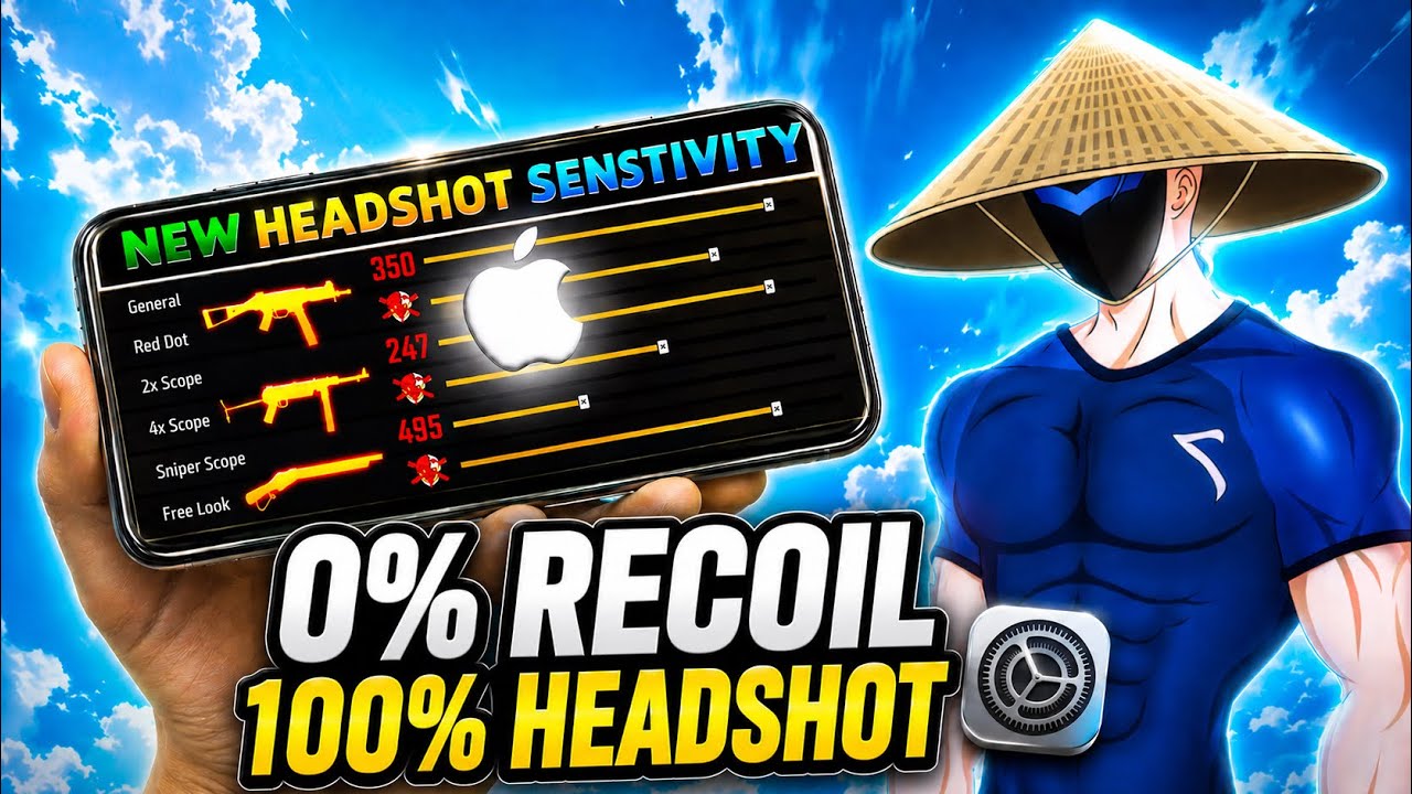 iPhone Headshot Setting For Free Fire 🎯 | How To Make Your Own Sensitivity (0% Recoil) ⚙️