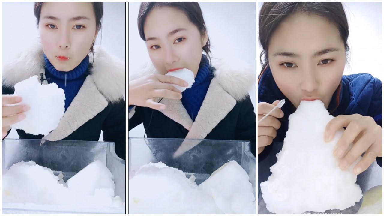EP. 49 RED FREEZER FROST and EATING ICE | FREEZER FROST.asmr iceeating #freezerfrost #iceeating