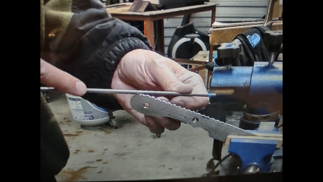 Knife Spine File Work Rope Pattern - www.texasmadeknives.com
