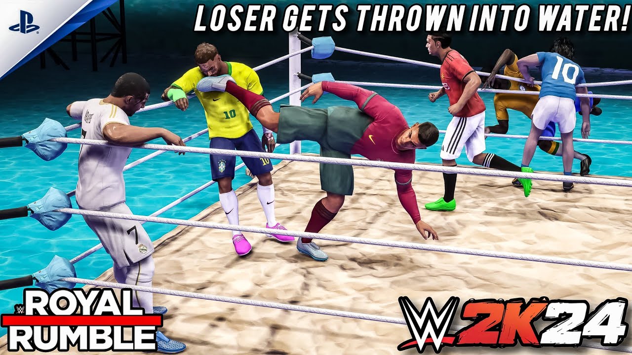WWE 2K24 - ФУТБОЛЬНЫЙ матч Water Royal Rumble!