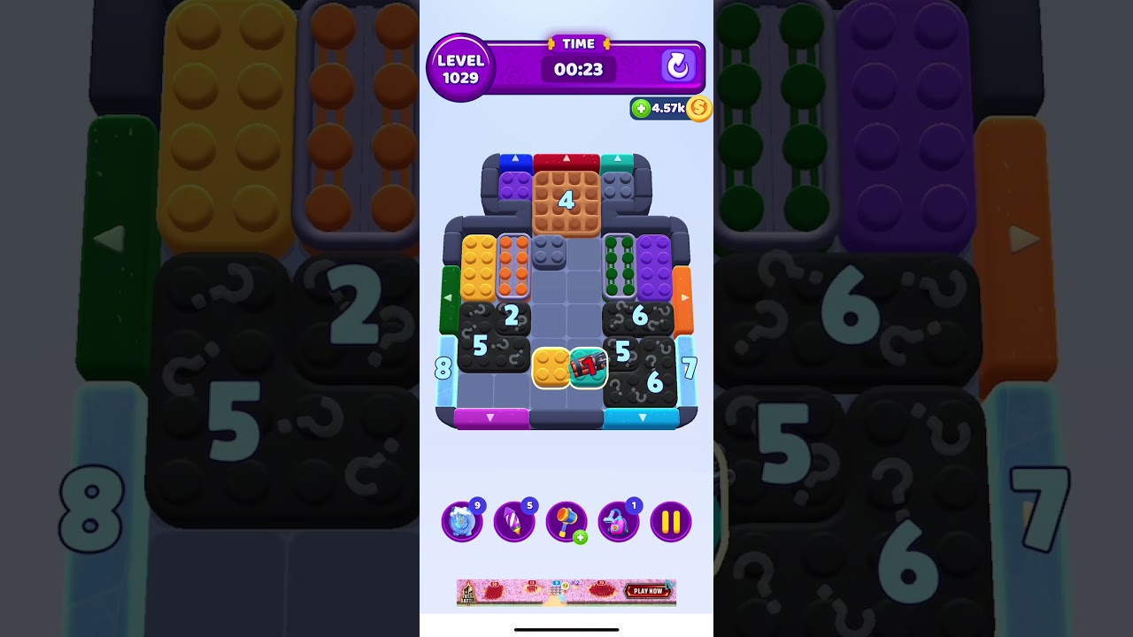 Level 1029 color block jam solved #games #gaming #colorblocks #colorblockjam #level1029