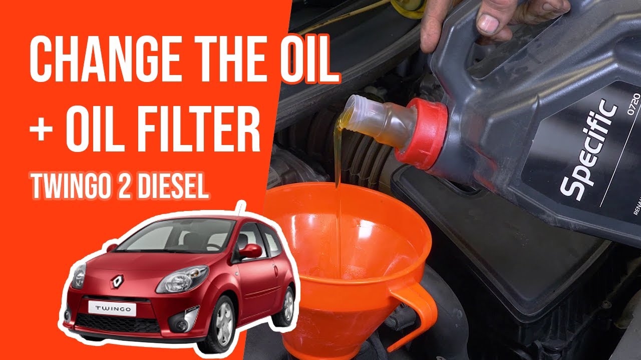 Change the oil and the oil filter Twingo mk2 1.5 DCI 🛢