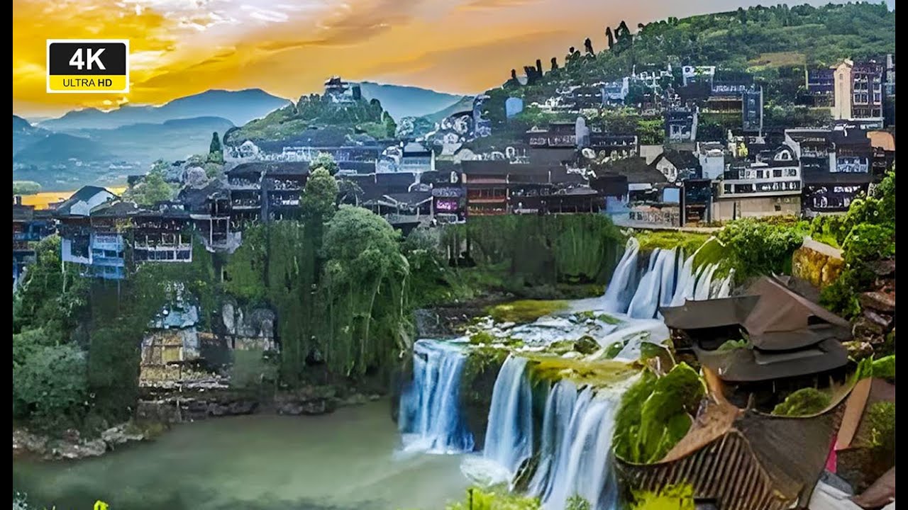 震撼！穿越时空的梦幻画卷！仙侠与梦幻的浪漫邂逅！ 湖南芙蓉镇（中国旅行）CHINA  4K
