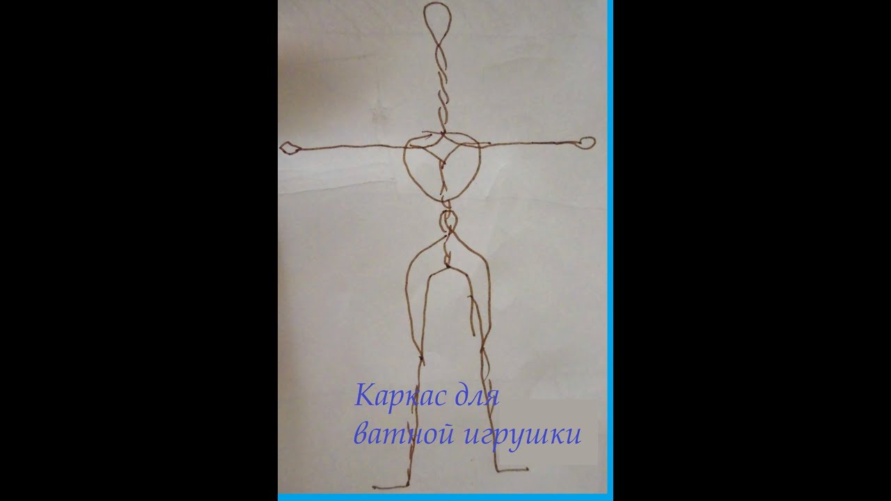 Тело для ватной игрушки. Делаем простой каркас!