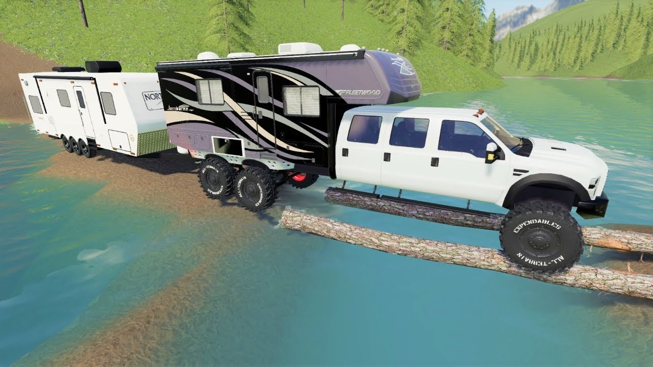 Lost campers trying to find help | Farming Simulator 19 camping and mudding
