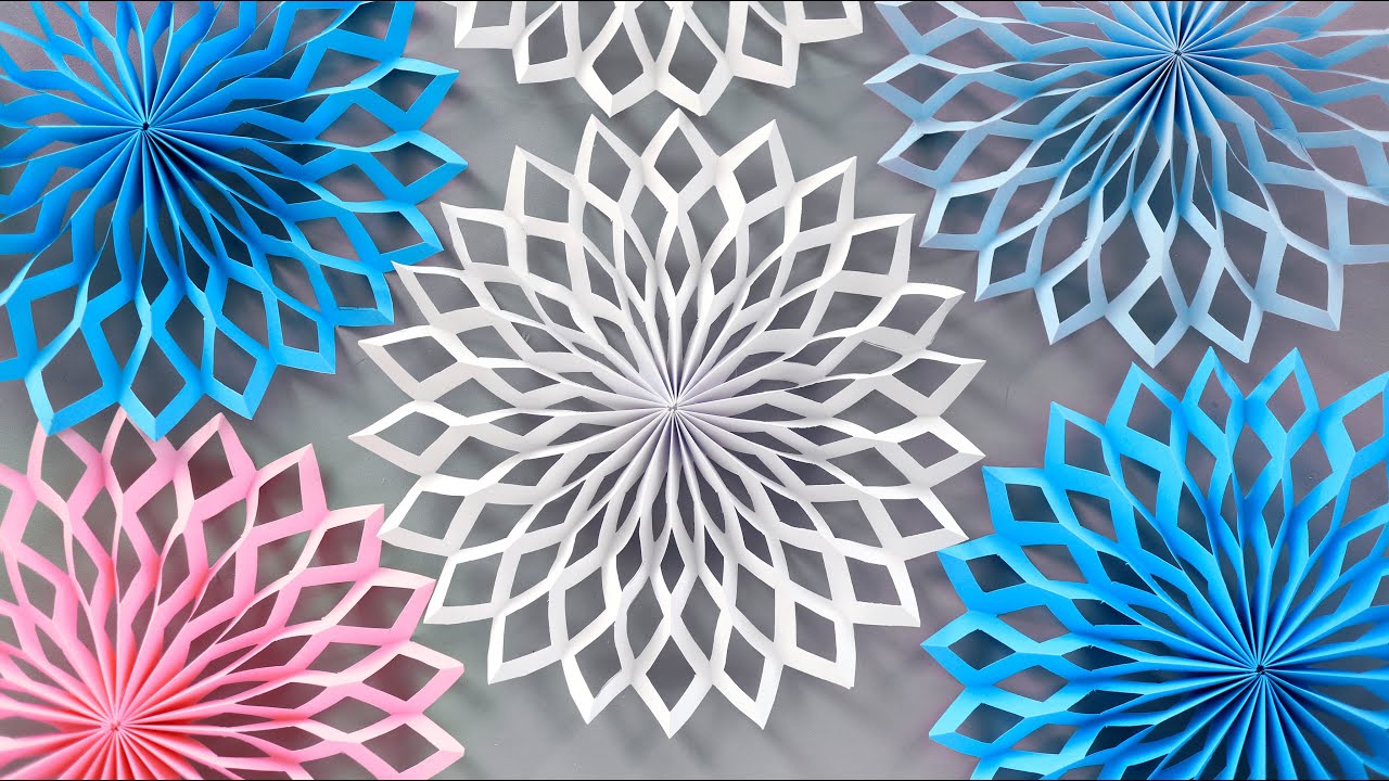 ❄️ СНЕЖИНКА ИЗ БУМАГИ ❄️ 3D PAPER SNOWFLAKE ❄️