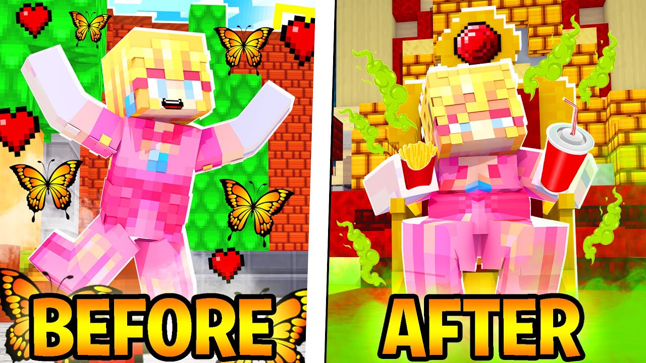 Princess Peach BEFORE And AFTER! | Minecraft Super Mario | [138]