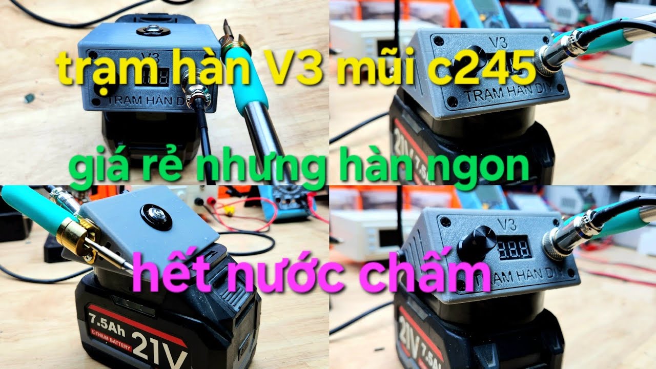 trạm hàn V3 đa năng chạy mũi c245 hàn bao phê #donghemoinha #diy#tramhanc245