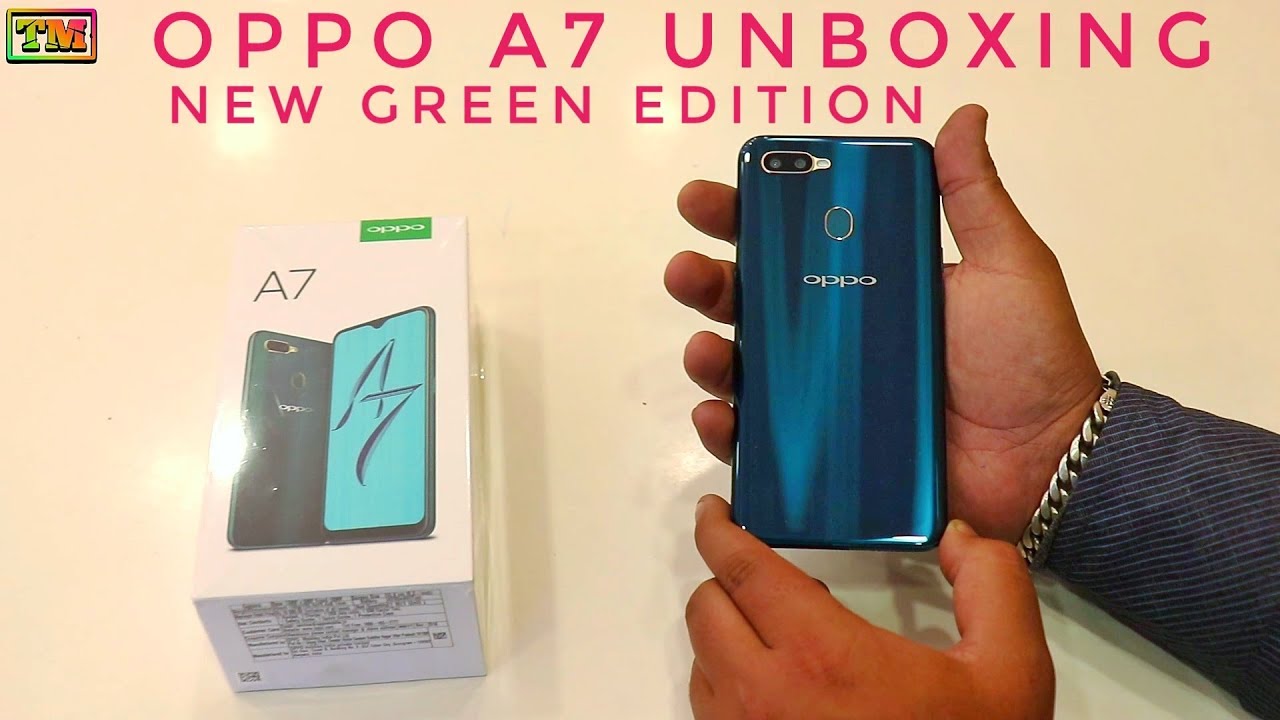 Oppo A7 Green Edition Unboxing