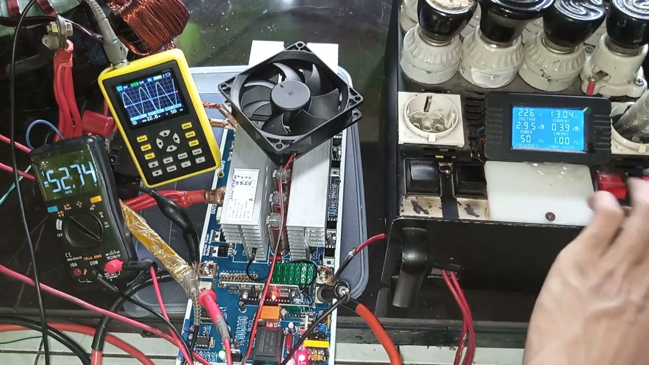 260204TJP90R0W Test uji voltage & beban KIT INVERTER PSW EGS002 TO247 20Mosfet 48V
