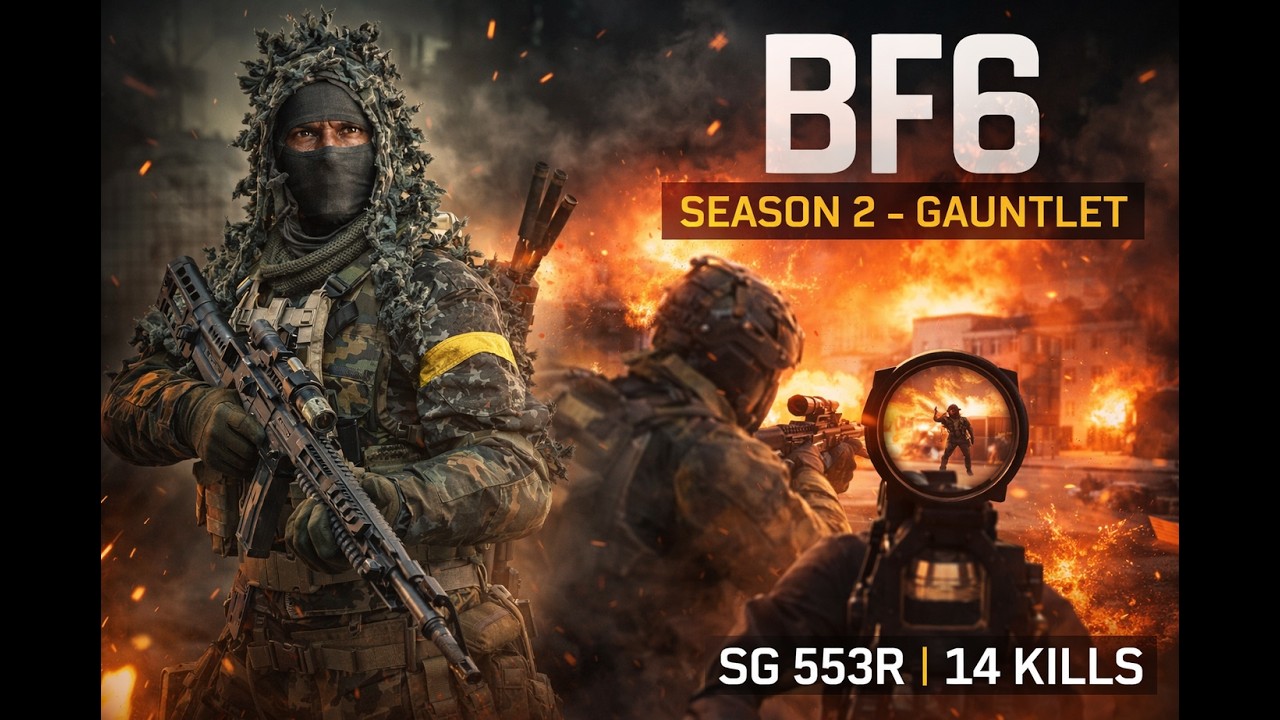 BF6 Season 2: Tactical Teamwork + SG553 R Dominance! (14 KILLS) 🔥#BF6 #gaming #SleyarX#gtx1070