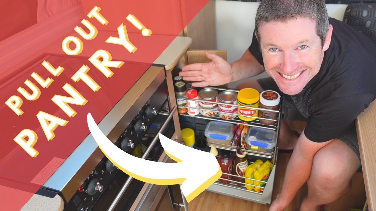 LIVE | Installing a pull out pantry in our Jayco Swan - narrow cupboard caravan or camper solution!