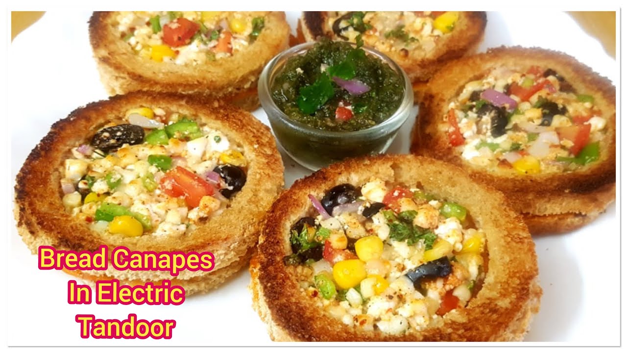 Bread Canapes In Electric Tandoor | Bread Pizza Disc | Electric Tandoor Recipe