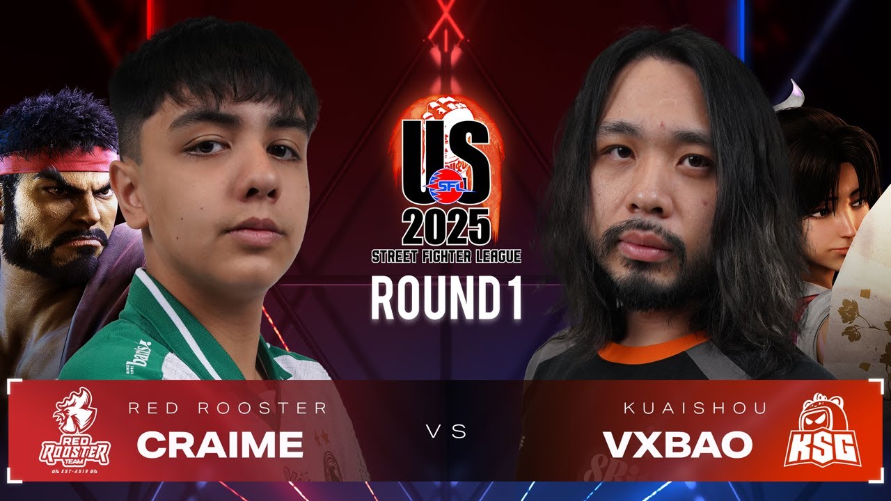 Craime (Ryu) vs. Vxbao (Mai) - Red Rooster vs. KuaiShou - Street Fighter League US 2025 Day 2