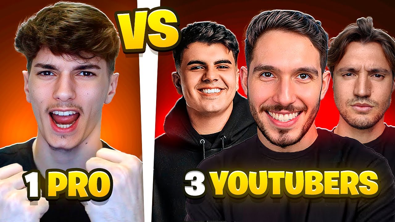 1 PRO PLAYER vs 3 YOUTUBERS de FORTNITE
