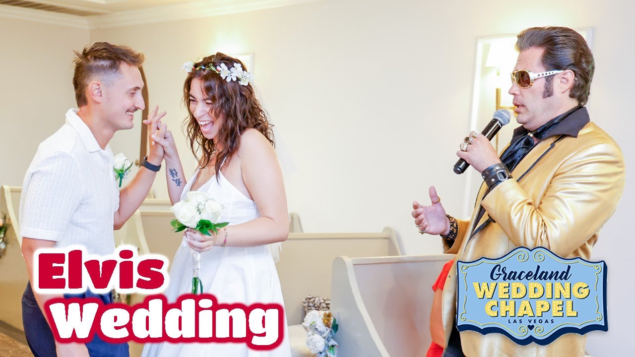 Piero & Francesca's Elvis Wedding in Las Vegas | Graceland Chapel