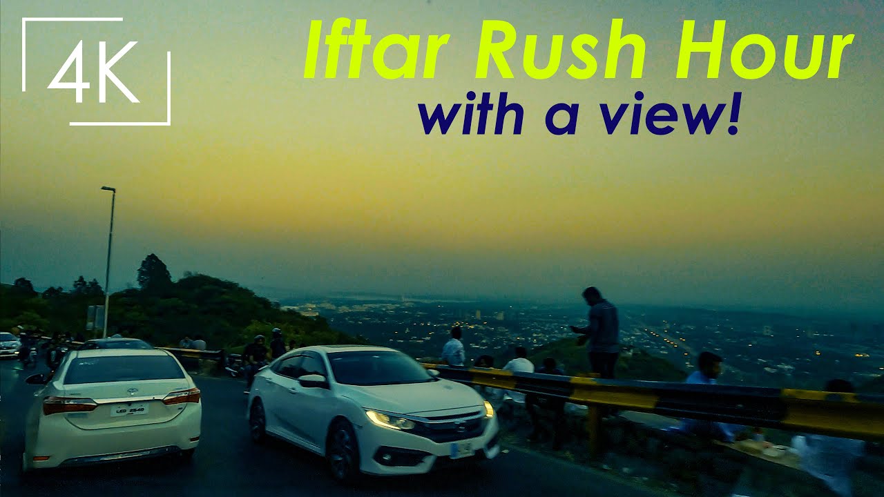 Iftar Time Rush Hour, Roadside Iftaris with a View on Monal Road - Ramazan Sunset Drive Islamabad