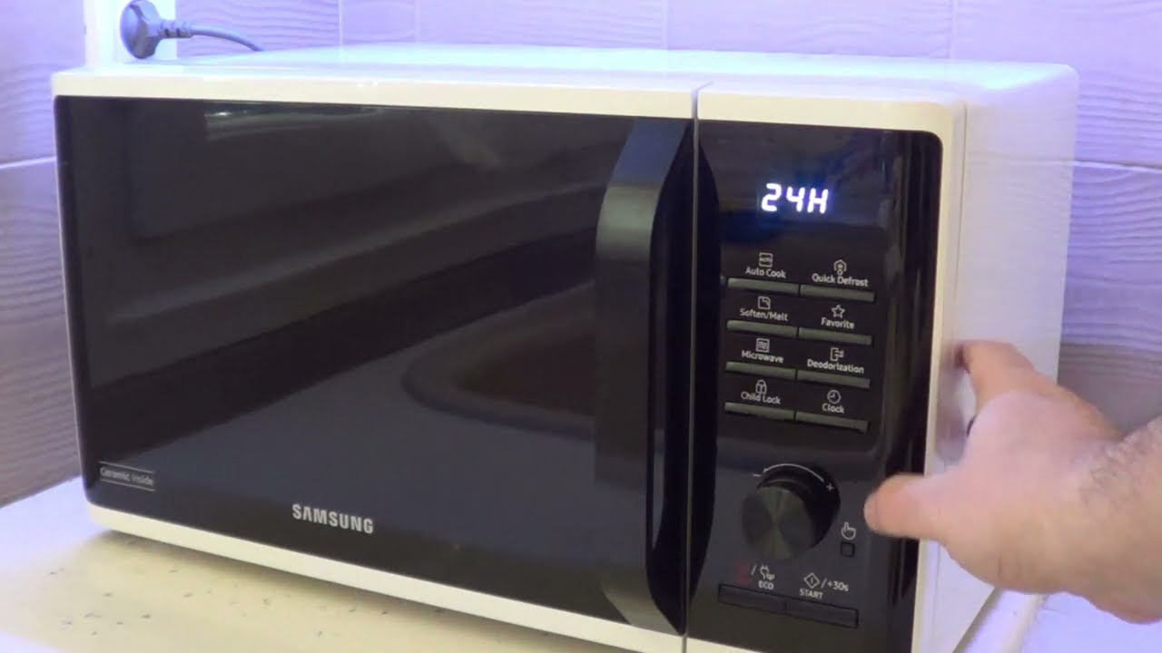 Микроволновая печь Samsung MS23K3515AW (обзор на английском языке)